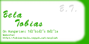 bela tobias business card